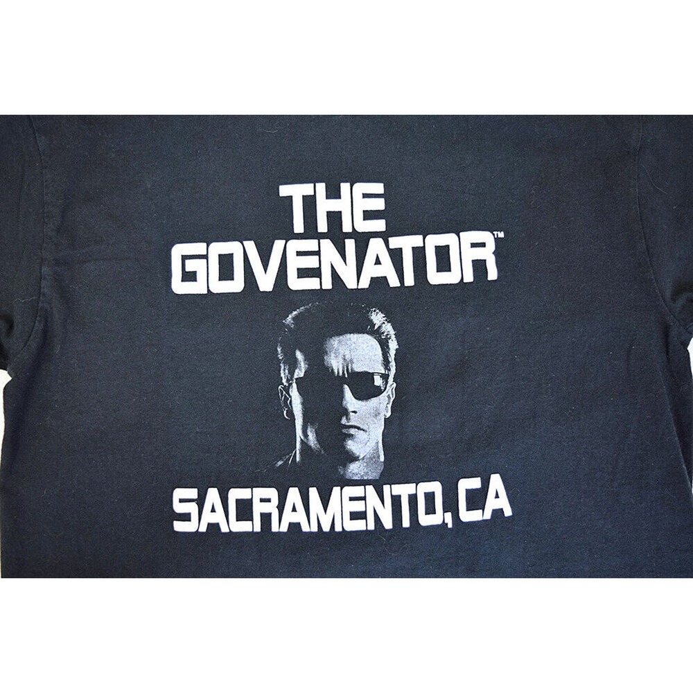 Arnold Schwarzenegger The Govenator Long Sleeve Black Shirt Sz L * Terminator